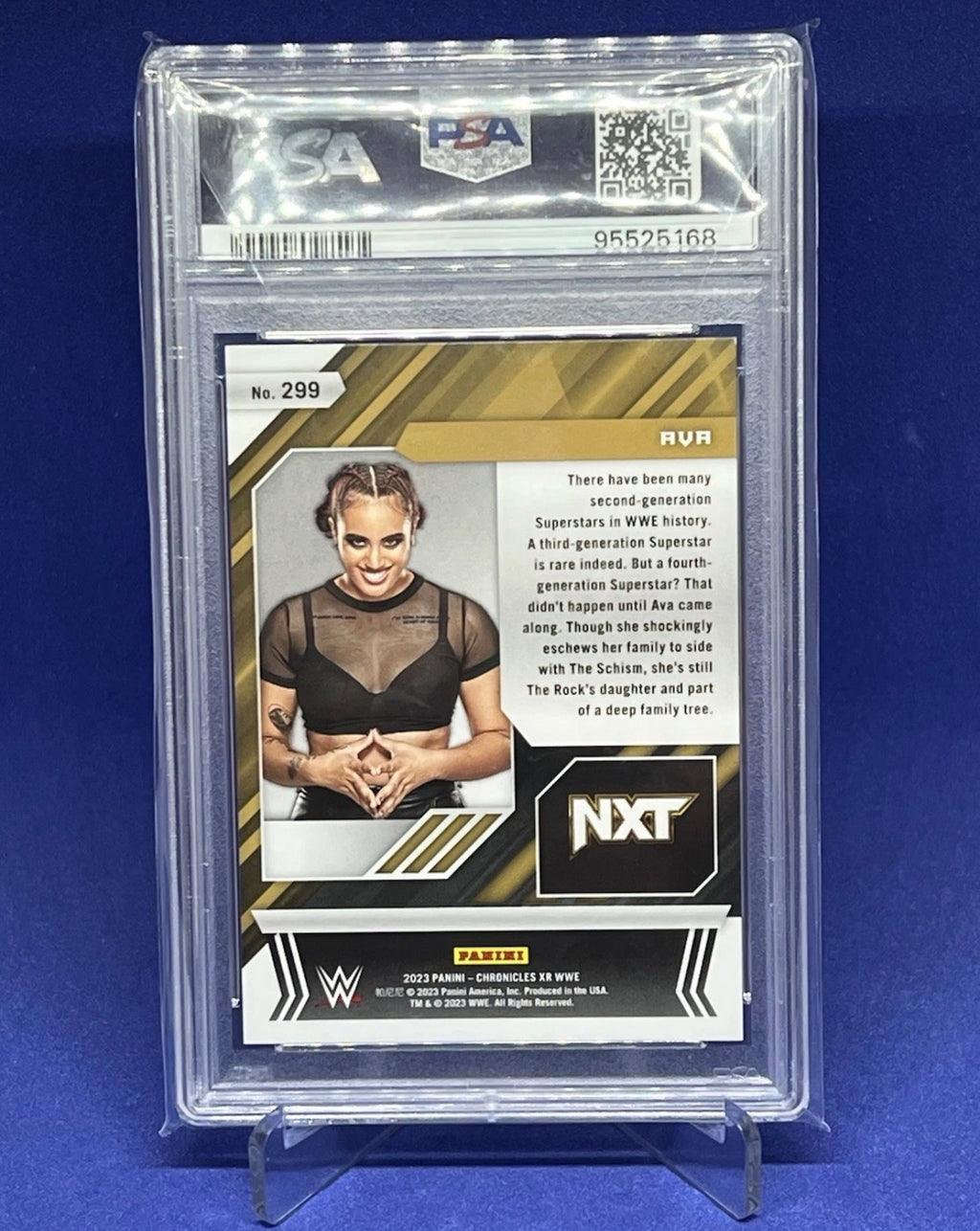 2023 Chronicles WWE Ava #299 Green /75 PSA 9 Mint