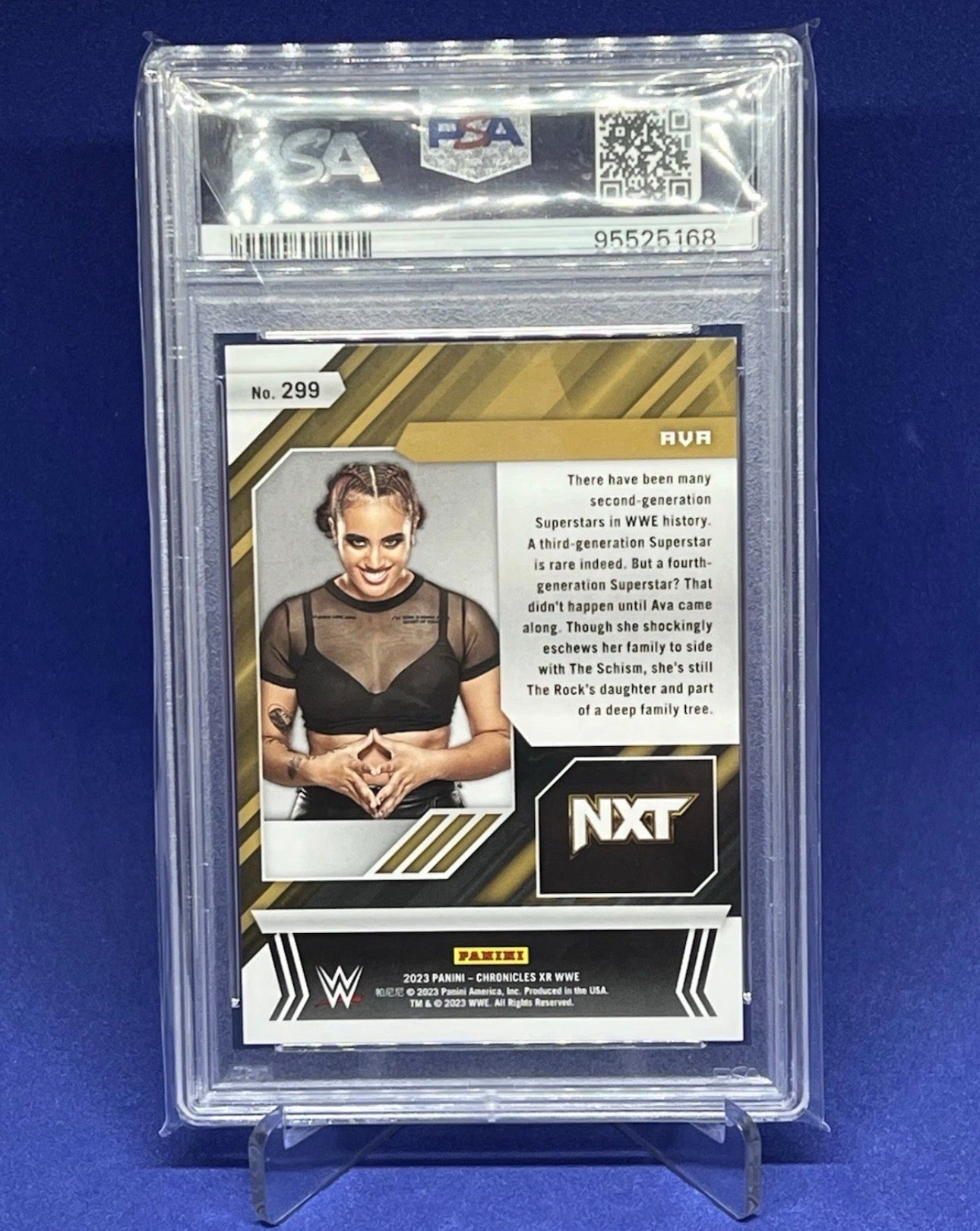 2023 Chronicles WWE Ava #299 Green /75 PSA 9 Mint