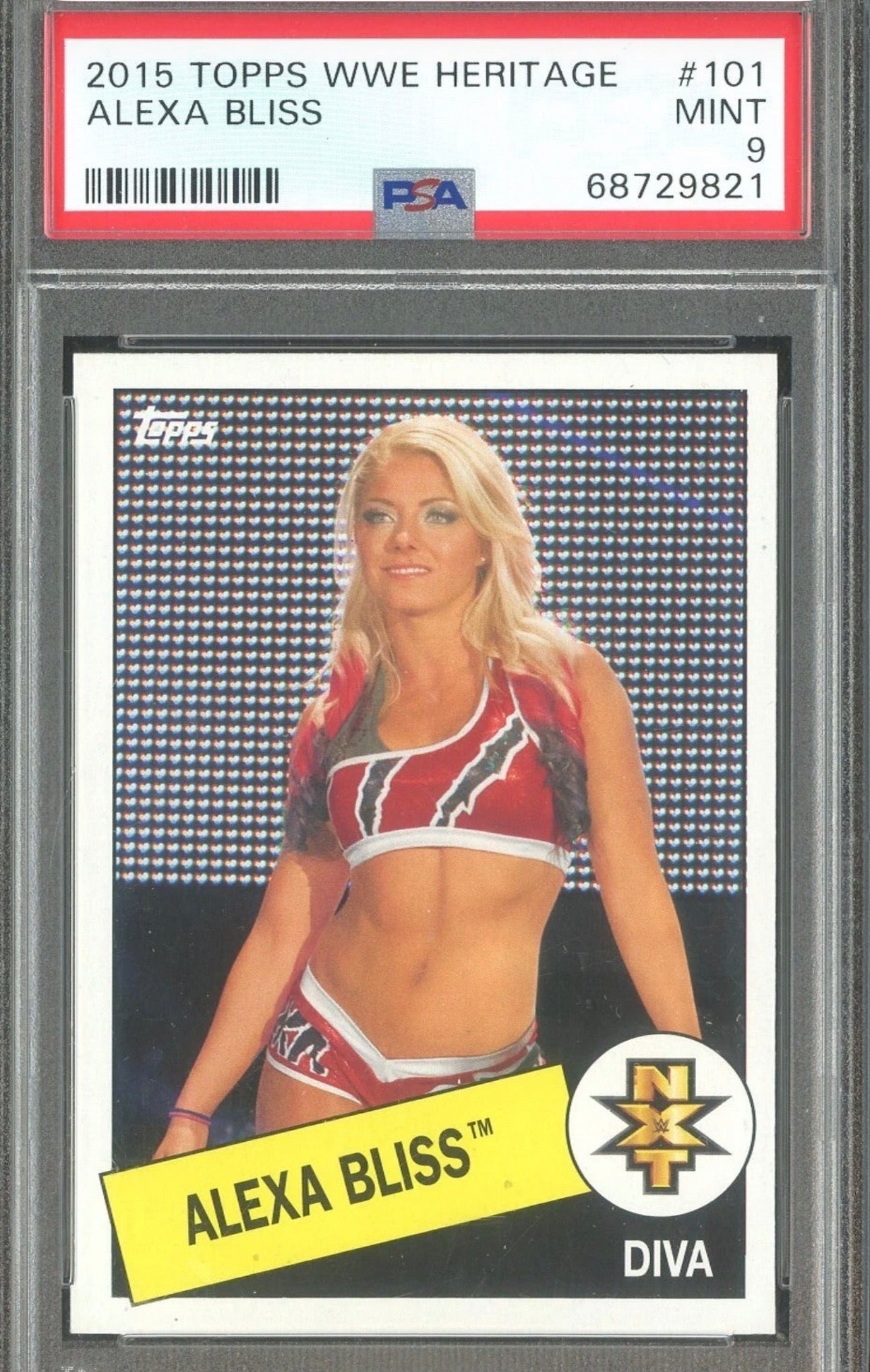 2015 Topps WWE Heritage Alexa Bliss #101 PSA 9 Mint