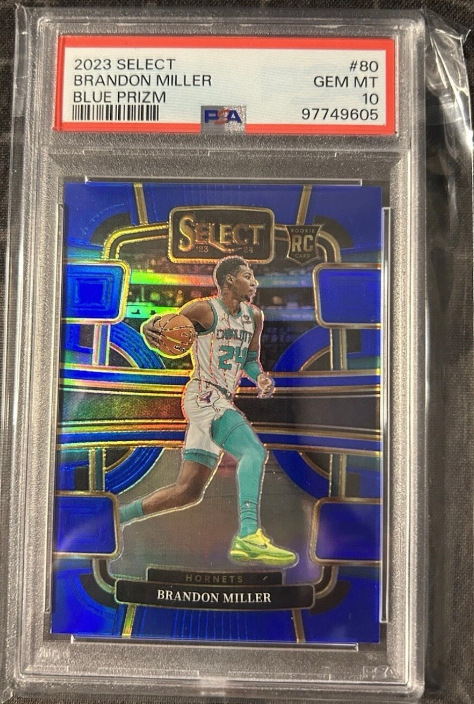 2023 Select Brandon Miller #80 Blue Rookie PSA 10 Gem Mint