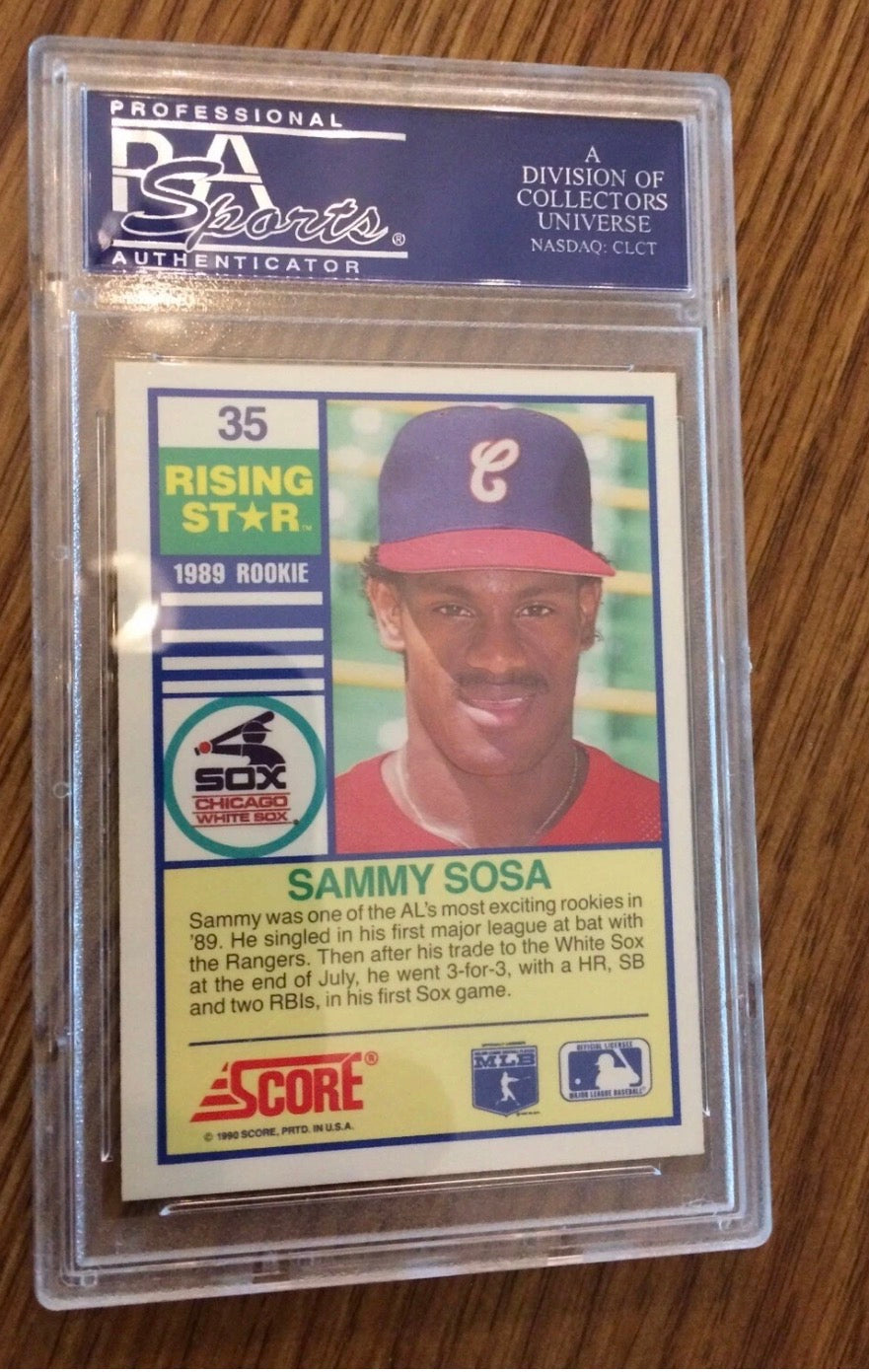 1990 Score Sammy Sosa #35 Rising Stars PSA 9 Mint