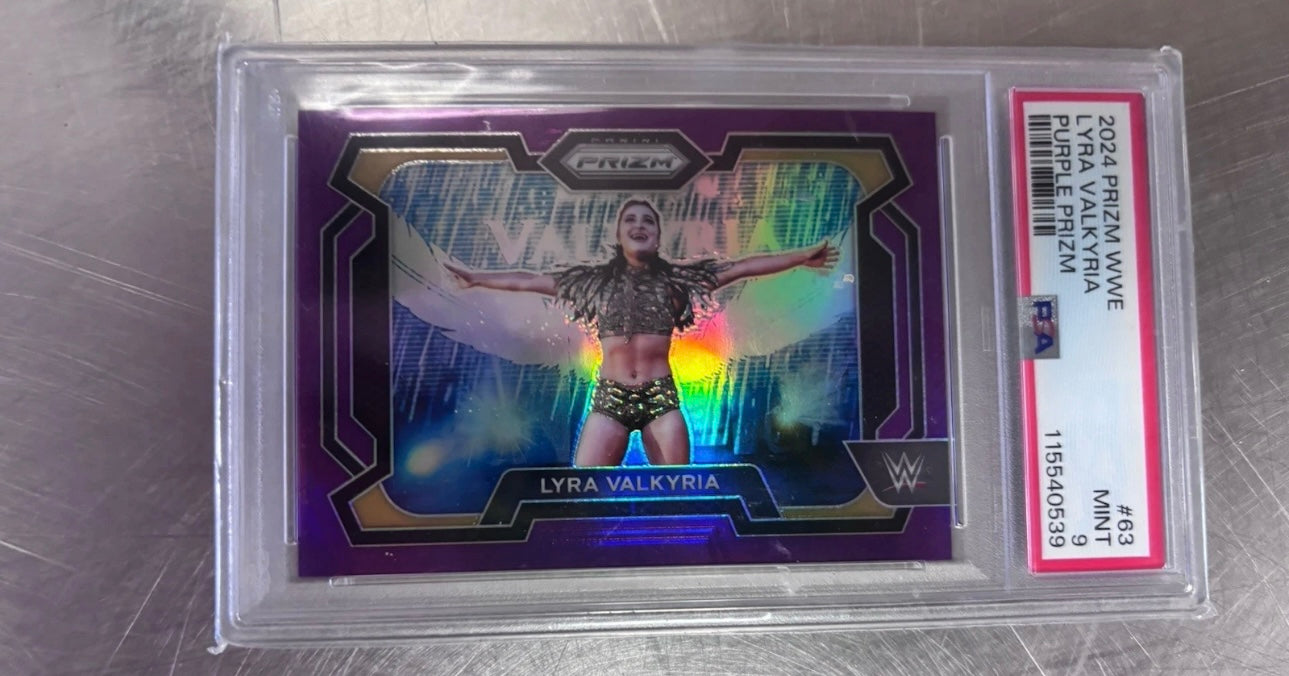 2024 Prizm WWE Lyra Valkyria Purple Prizm PSA 9 Mint